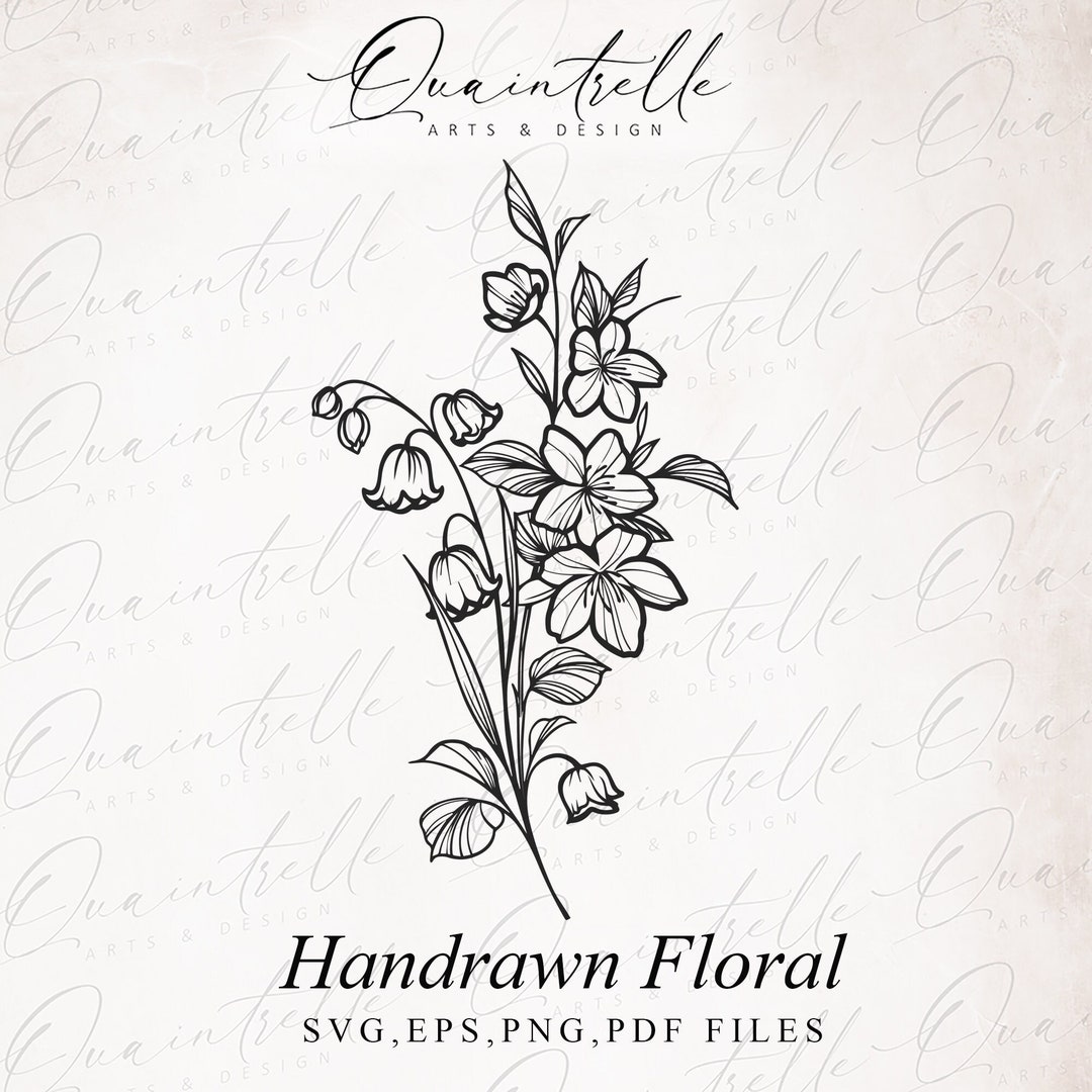 Lily of the Valley and Hawthorn Tattoo Design