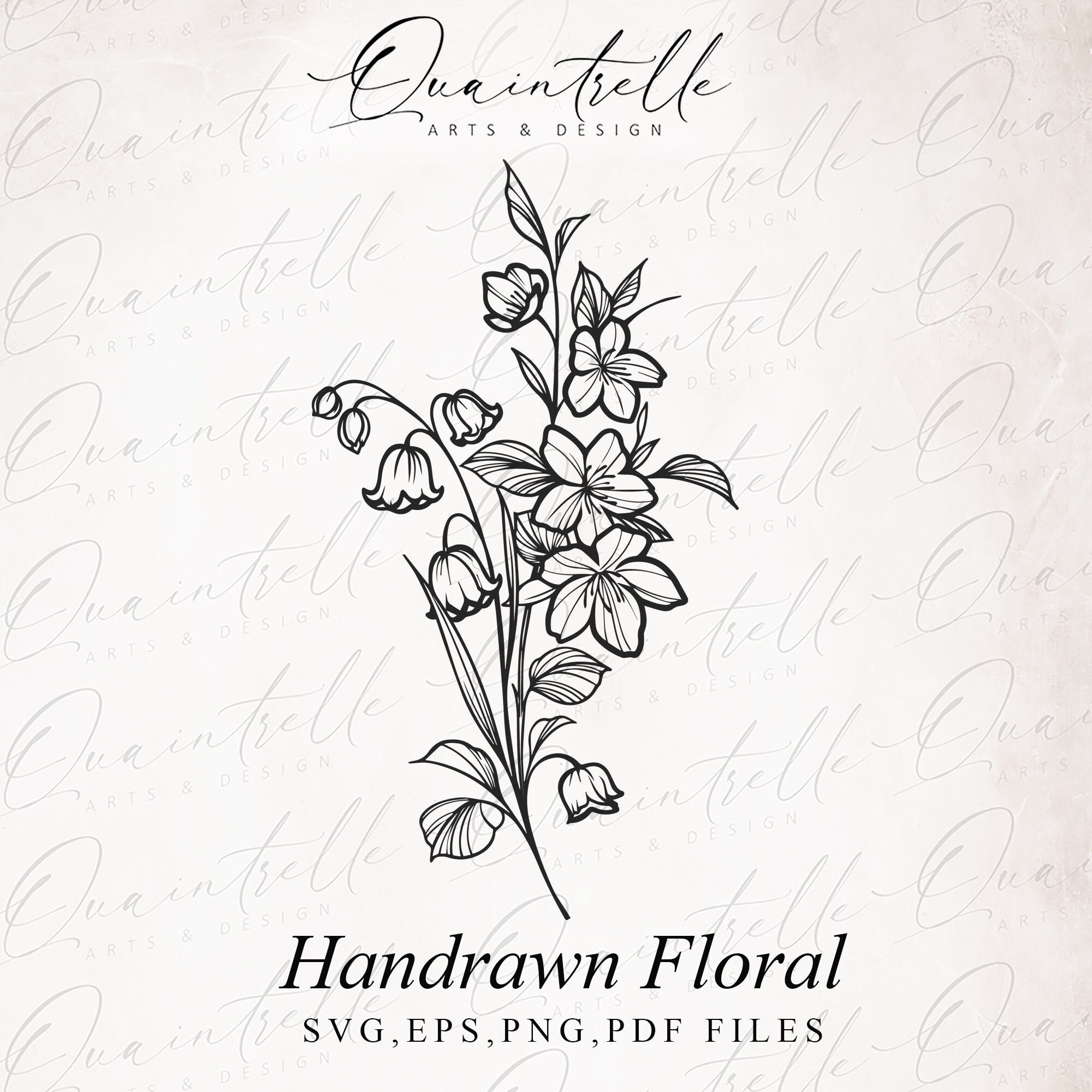 May Birth Flower Lily of the Valley Illustration Hawthorn Flower