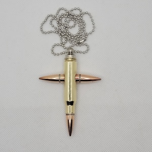 30 Caliber Bullet Cross Necklace /Pendant