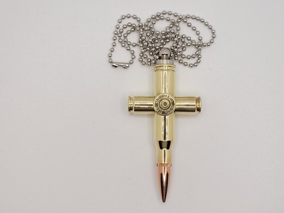 Bullet Cross Necklace Key Chain Pendant UK