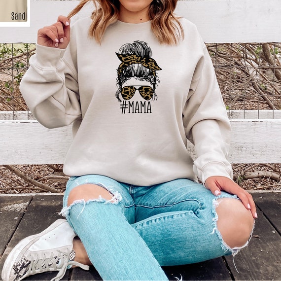 MAMA Sweatshirt Mama Messy Hair 