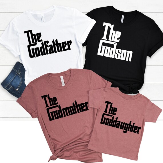 Godfather and godmother t shirts cheap