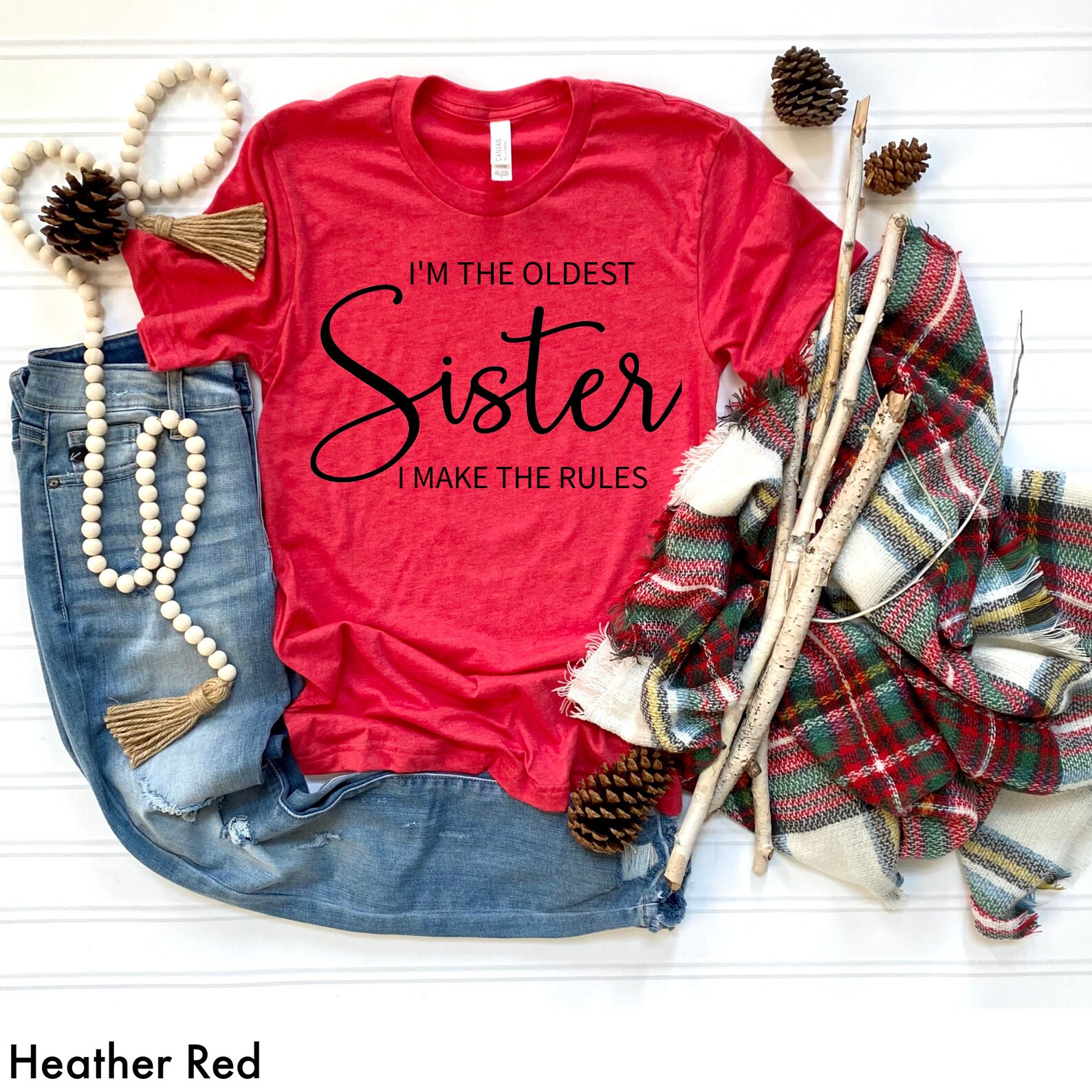 Oldest Sister Shirt I m The Oldest Sister I Make Rules Etsy