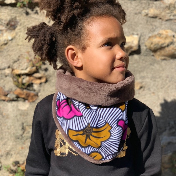 Tour de cou enfant wax - snood wax enfant - écharpe enfant wax