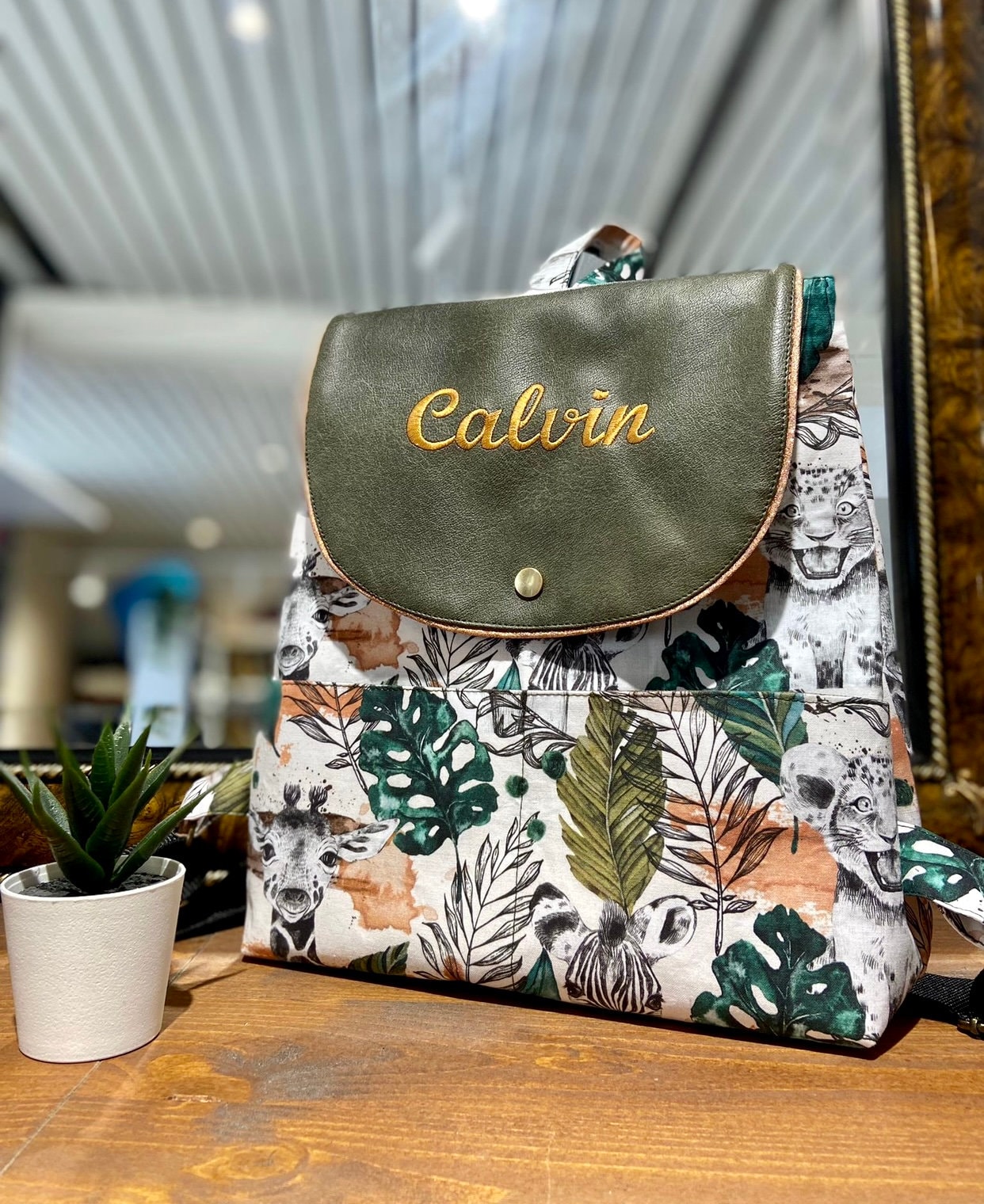 Calvin klein floral outlet backpack
