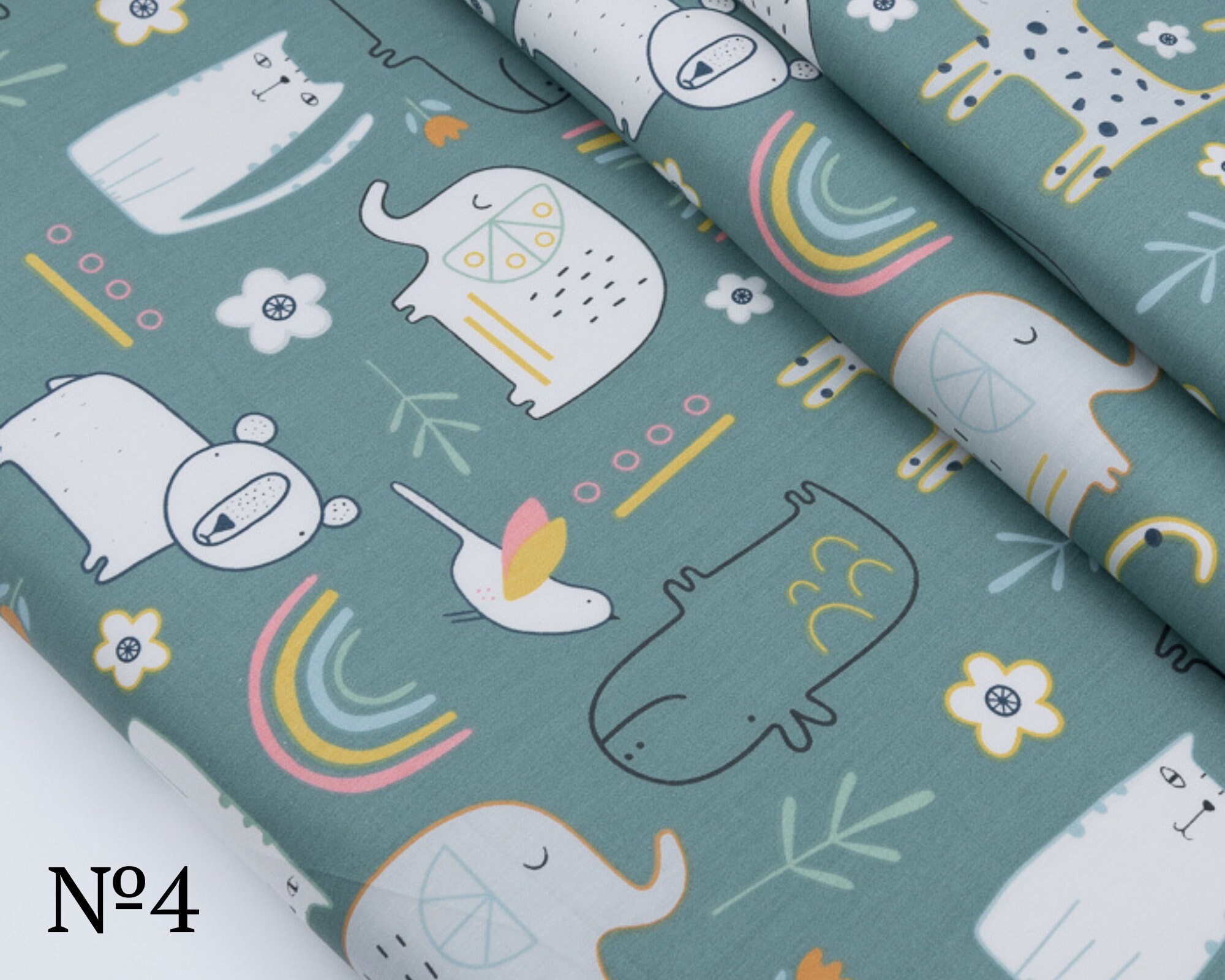 Baby fabric Animal Fabric Zoo Animals Jungle Fabric Fabric Etsy