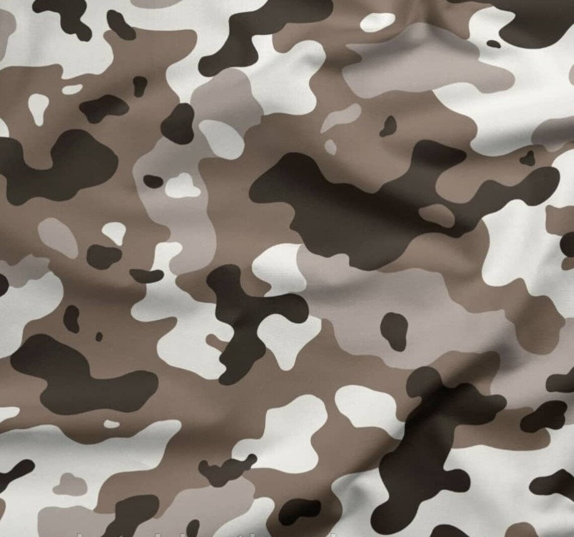 Camouflage Fabric Brown Camo Fabric Cotton Camouflage 100 Etsy