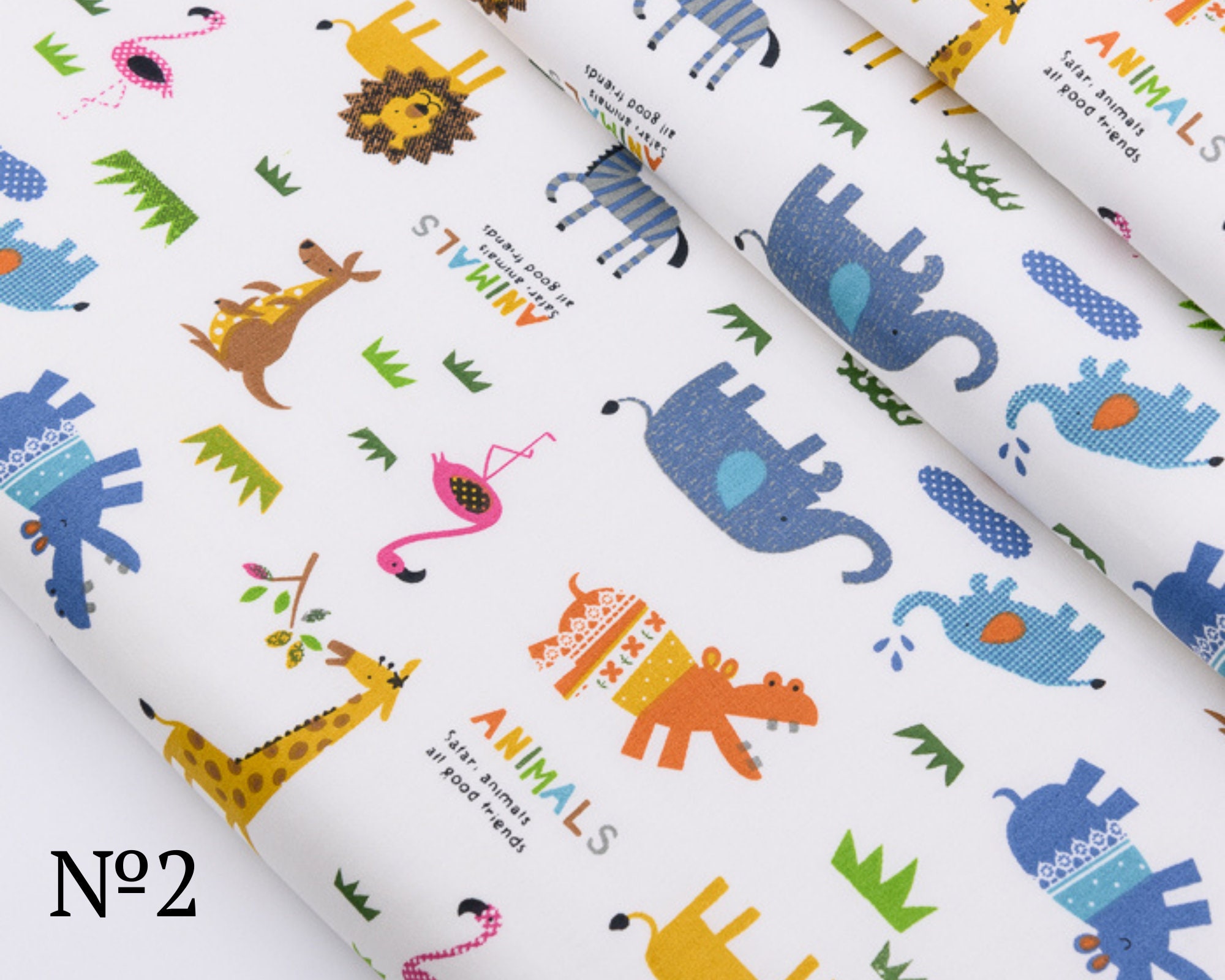 Baby fabric Animal Fabric Zoo Animals Jungle Fabric Fabric Etsy
