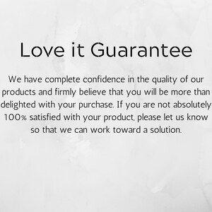 Puede incluir: Texto que dice "Love it Guarantee." Tenemos plena confianza en la calidad de nuestros productos y creemos firmemente que estar&aacute; m&aacute;s que encantado con su compra. Si no est&aacute; absolutamente satisfecho al 100% con su producto, por favor, h&aacute;ganoslo saber para que podamos encontrar una soluci&oacute;n.