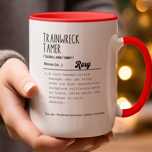 Trainwreck Tamer Definition Mug, Funny Boss Gift image 7