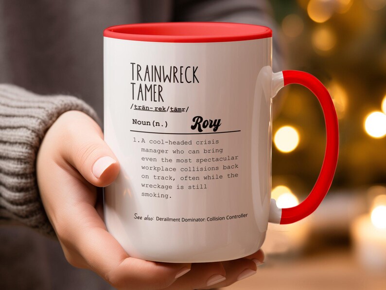Trainwreck Tamer Definition Mug, Funny Boss Gift image 7