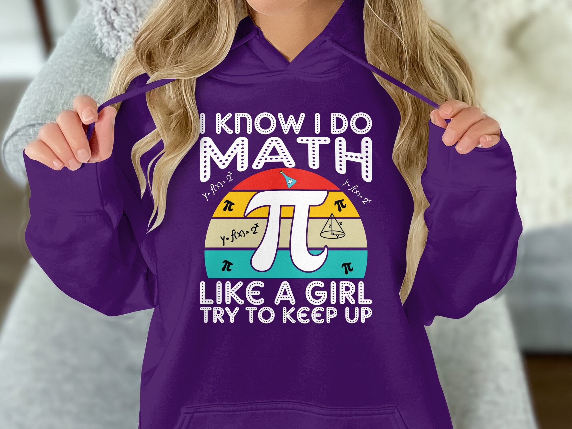 Funny Math T-shirt, I Know I Do Math Like a Girl Try to Keep Up, Women ...