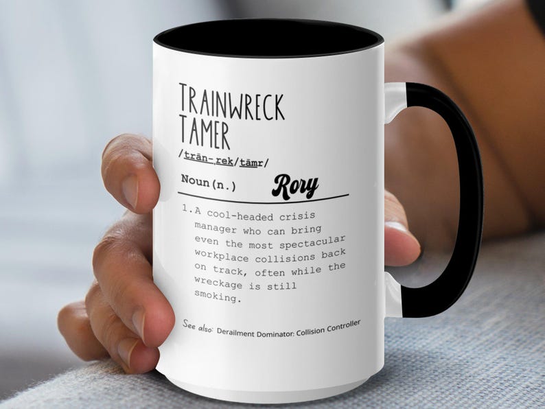 Trainwreck Tamer Definition Mug, Funny Boss Gift image 8