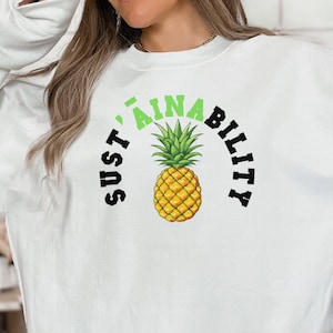 Hawaii Nachhaltigkeit &#39;Āina Ananas Aloha T-Shirt Unisex Erwachsene Baumwoll-Grafik-T-Shirt, Anbauen lokale Ananas Aloha Aina Hawaii-Hemd Geschenk