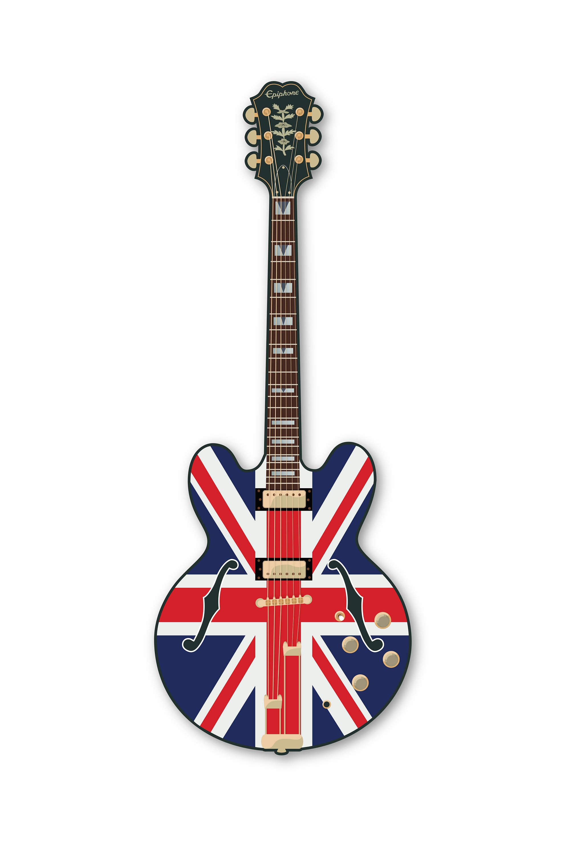 Oasis Union Jack Guitar Song Digital Print Brit Pop Etsy