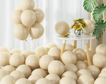 Sand Balloons 12 inch Ivory Cream Latex Balloons for Balloon Arch Garland Retro Beige by Taver