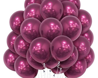 Burgundy Balloons 12 Inch Latex for events, decorations, birthday by Taver