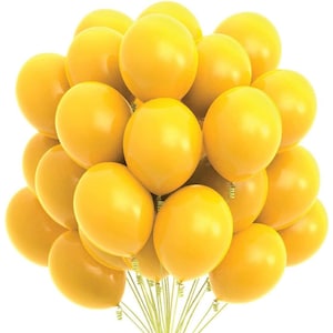 Yellow Balloons 12 inch 10/25/50/100 Pack Latex Birthday Party Decoration Wedding Anniversary Celebration Events Helium Quality Pump TAVER