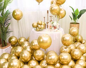 Gold Metallic Balloons 12 inch 10/25/50/100 Pack Latex Birthday Party Decoration Celebration Events by TAVER