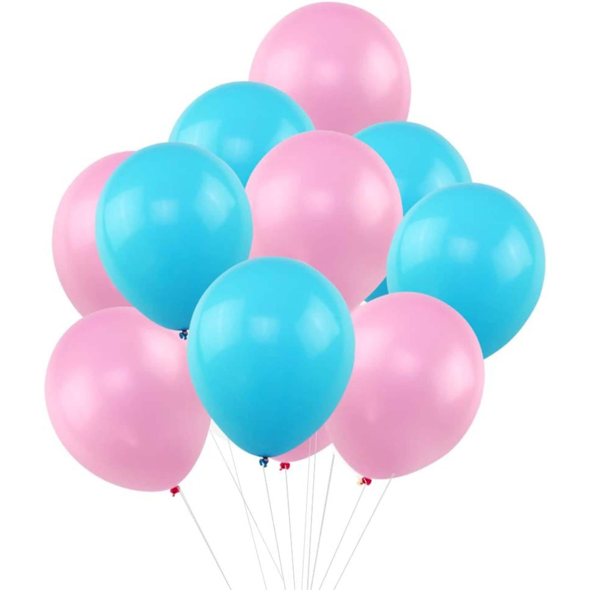 Pink and cheap blue balloons