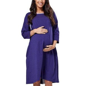 Maternity Birthing Gown Great For Labour, Nursing & Breastfeeding Postpartum