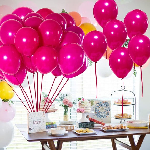 Hot Pink Balloons for Pink Party Decorations Events by Taver 