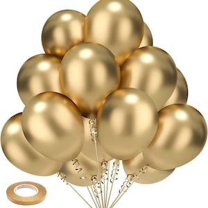 Palloncini dorati Palloncini per feste Palloncini in lattice color oro cromato metallizzato da 12" per compleanni Matrimoni Fidanzamento Anniversario di Taver
