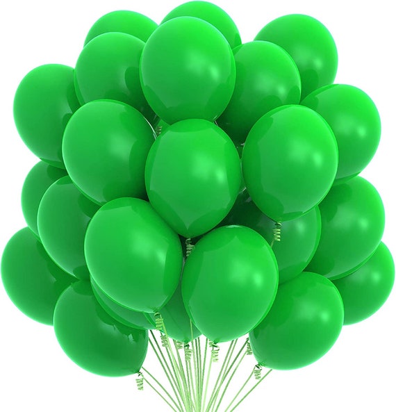 100 ballons Métallisés vert sapin