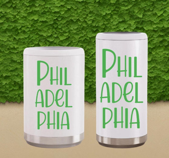 Philadelphia Can Cooler Koozie for Slim Cans and Regular Cans Eagles , Philadelphia Theme Etsy