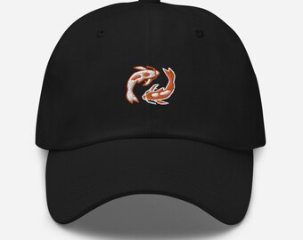 Koi Fish / Berretto da baseball ricamato per uomo / donna / Cappello quotidiano / Regalo perfetto