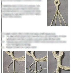 DIY Mini Macrame Plant Hanger INSTRUCTIONS ONLY, Mini Cacti or Succulent Hanger, Car Plant Hanger, Instant Digital Download Pdf Pattern image 3