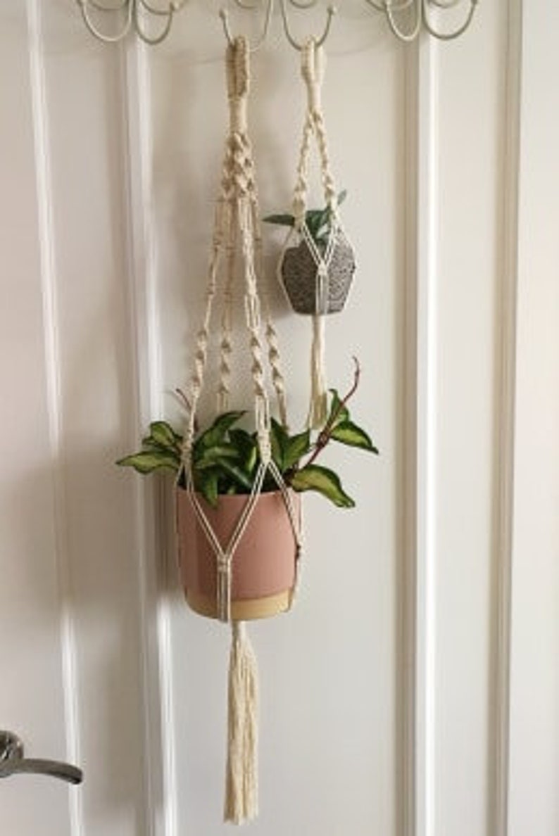 DIY Mini Macrame Plant Hanger INSTRUCTIONS ONLY, Mini Cacti or Succulent Hanger, Car Plant Hanger, Instant Digital Download Pdf Pattern image 7