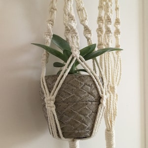 DIY Mini Macrame Plant Hanger INSTRUCTIONS ONLY, Mini Cacti or Succulent Hanger, Car Plant Hanger, Instant Digital Download Pdf Pattern image 5