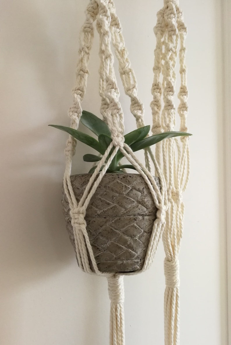 DIY Mini Macrame Plant Hanger INSTRUCTIONS ONLY, Mini Cacti or Succulent Hanger, Car Plant Hanger, Instant Digital Download Pdf Pattern image 5