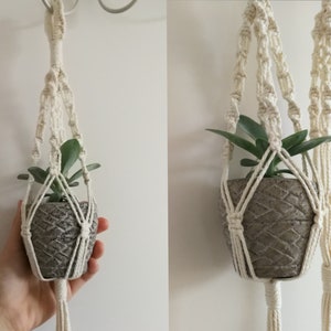 DIY Mini Macrame Plant Hanger INSTRUCTIONS ONLY, Mini Cacti or Succulent Hanger, Car Plant Hanger, Instant Digital Download Pdf Pattern image 8