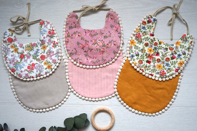 Baby Bib/reversible Vintage Bib/vintage Baby Bib/baby Etsy