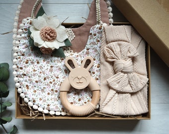 Neugeborenen Baby Geschenk/Baby Shower Geschenk Set/Baby Girl Geschenkbox/Willkommen Baby Geschenk/Baby Geschenkset mit Box/Baby Girl Geschenk/Baby Girl