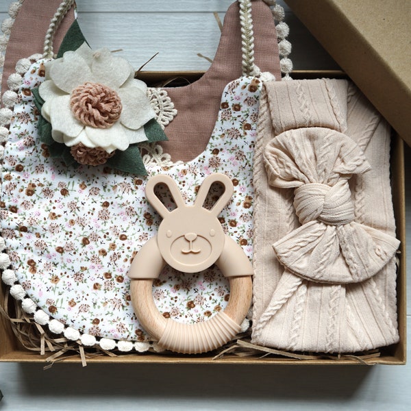 Neugeborenen Baby Geschenk/Baby Shower Geschenk Set/Baby Girl Geschenkbox/Willkommen Baby Geschenk/Baby Geschenkset mit Box/Baby Girl Geschenk/Baby Girl