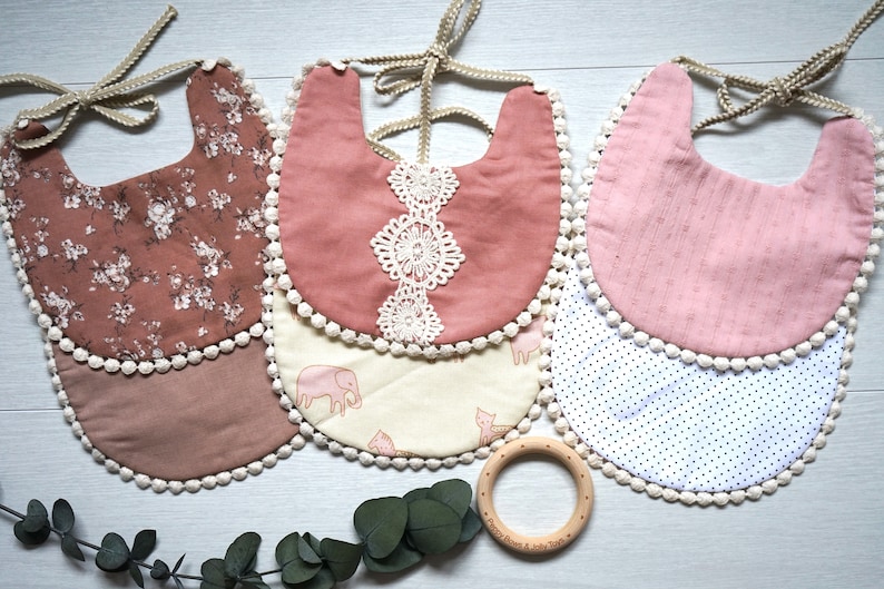 Baby Bib/reversible Vintage Bib/vintage Baby Bib/baby Etsy