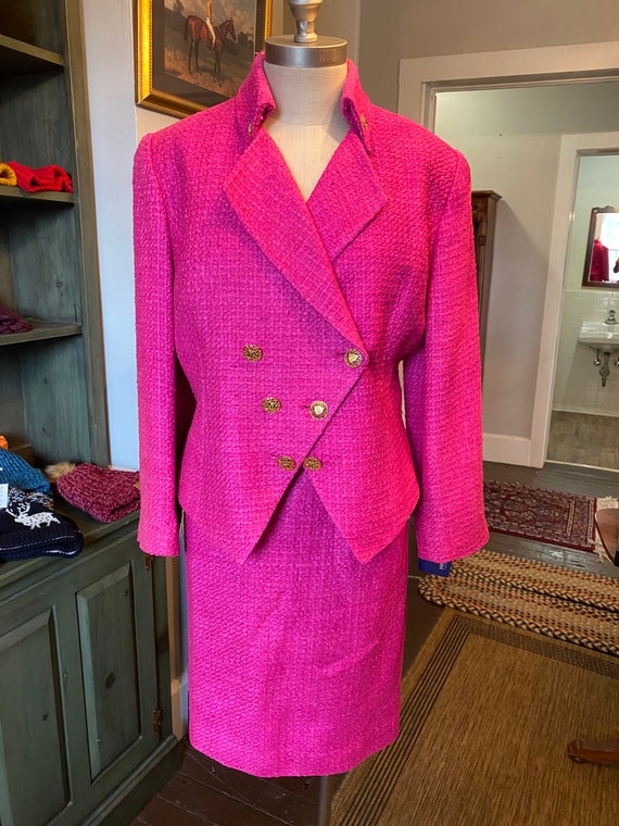 1980s hot pink suit