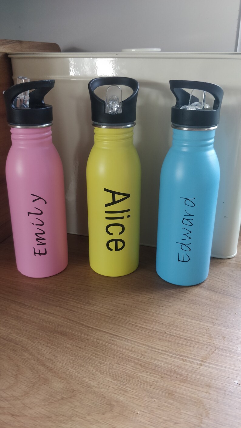 Botella De Agua Personalizada Niños Botella de agua personalizada de acero inoxidable para niños | Etsy