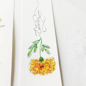 Custom Bookmarks, Birthmonth flower, Book lovers Gift, Floral bookmark, Birthday Gift Bookmark, Anniversary Gift, Handmade Gifts for Readers