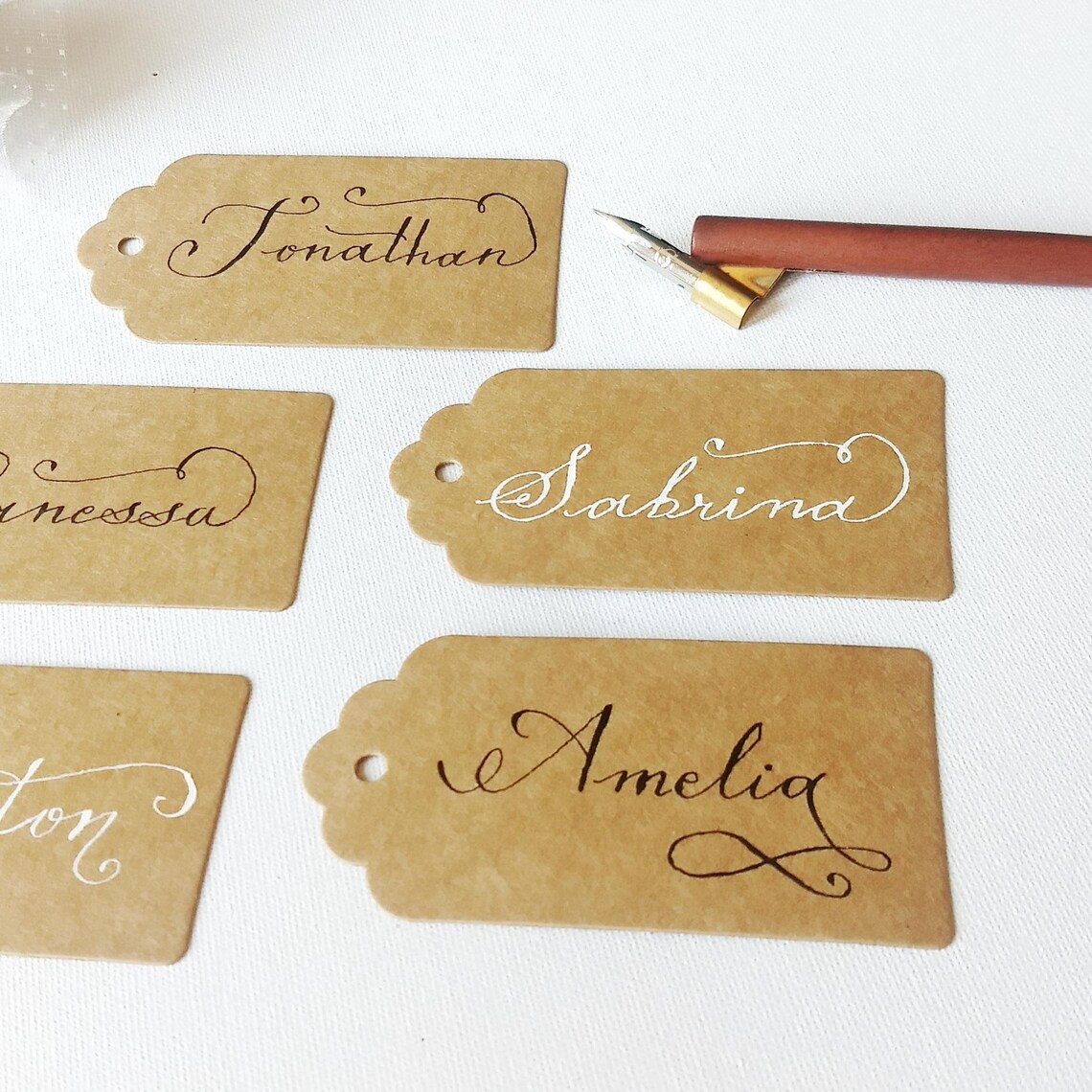 Rustic Wedding Kraft Name Tags Wedding Favor Tags Gift Tags Etsy