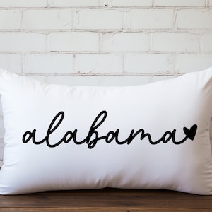 Alabama Throw Pillow Alabama Pillow Colorado Christmas Gift Alabama State Gift Alabama Home Pillow Alabama New Home Gift Realtor Gift