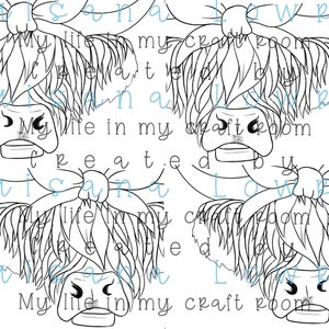 Highland cow digital image (4 files)