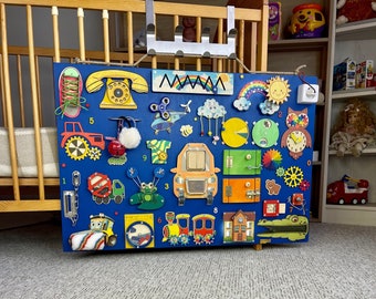 Grand tableau occupé à 3 LED 60x90, jouet éducatif Montessori, jeu de mémoire pour l'école à la maison, cadeau pour bébé 18 en 1