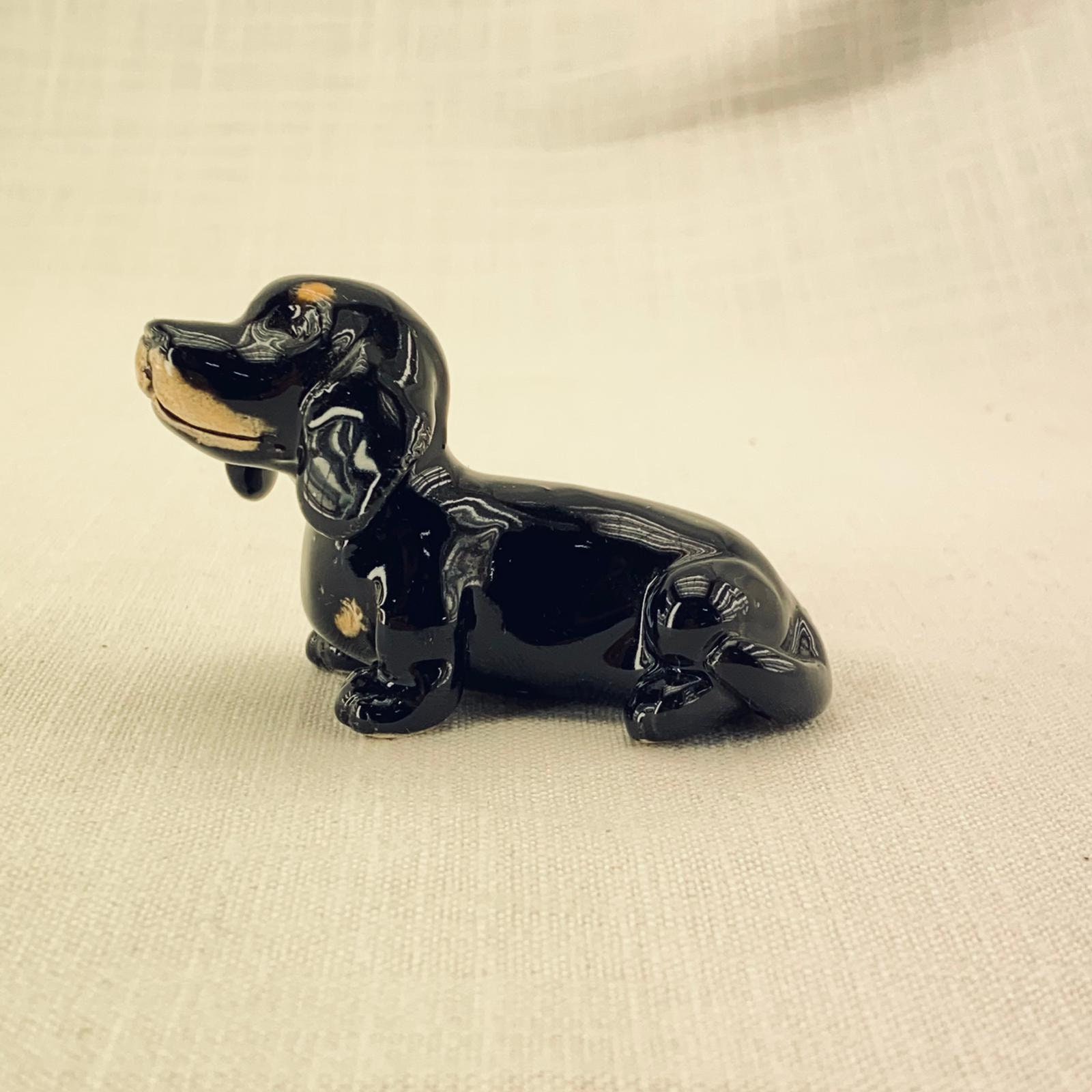 Handmade Ceramic Dachshund Dog Figurine Animal Collectable Etsy UK