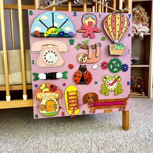 LED grand panneau occupé Montessori activité éducative jouet maison école jeu de mémoire bébé cadeau 18in1 Violet