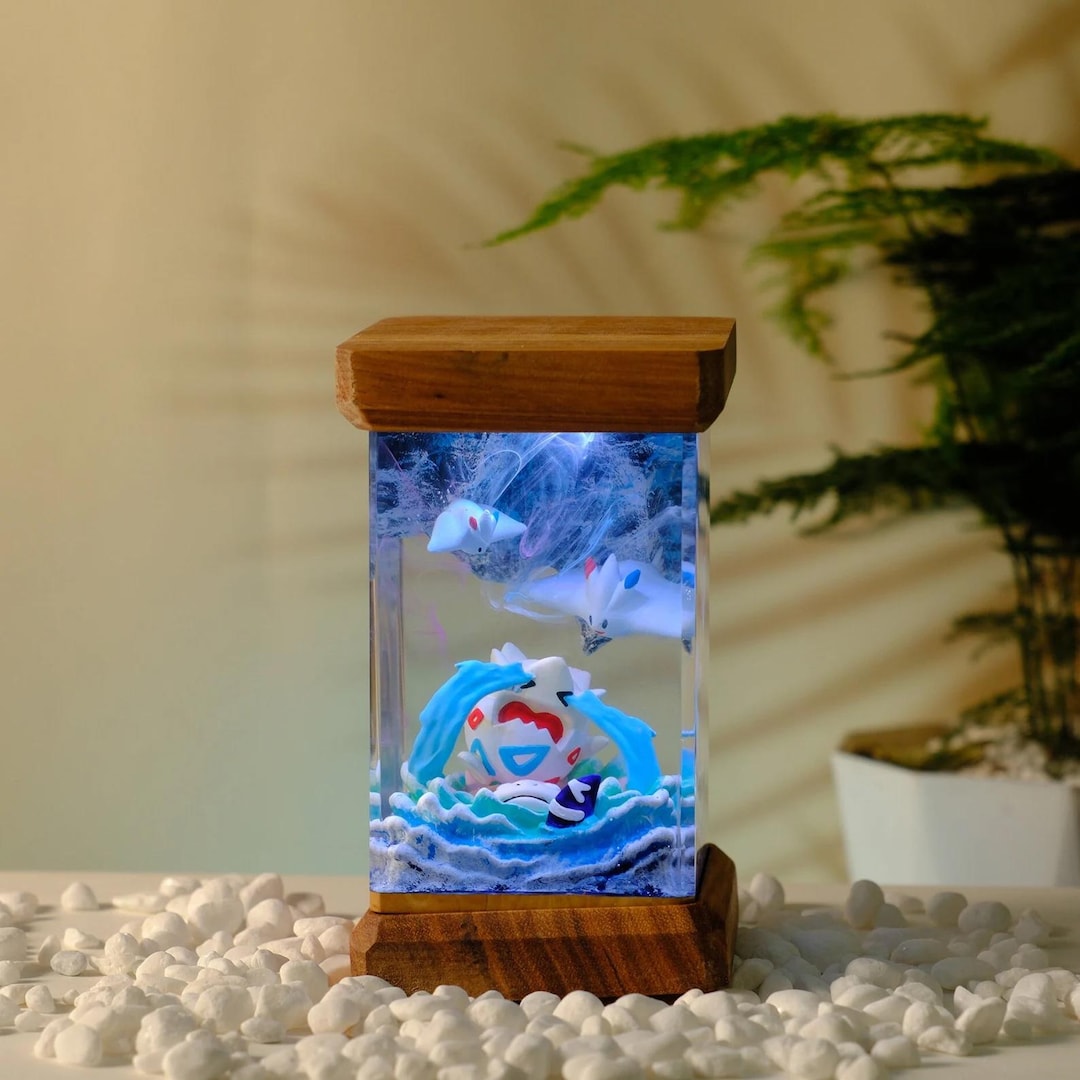 Cry Togepi Resin LED Light | Sad Cute Pokémon Lamp | Handmade Anime ...