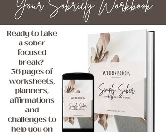 Diario de sobriedad / Afirmación de sobriedad / Descarga instantánea / Planificador de recuperación / Libro de trabajo sobrio / Afirmaciones sobrias